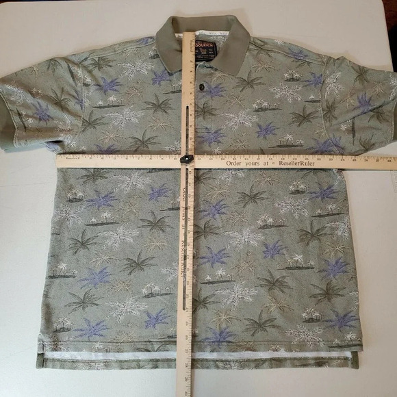 Woolrich Men's Palm Tropical Tree Print Short Sleeve Polo Shirt Size Large‎ - Picture 9 of 11